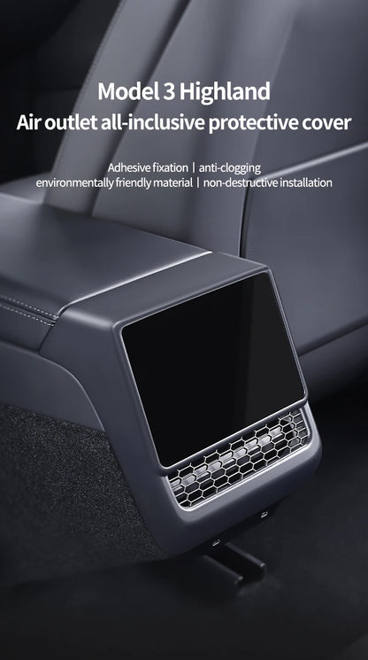Rear Center Console Air Vent Cover Dust Shield for EV - Smarsty