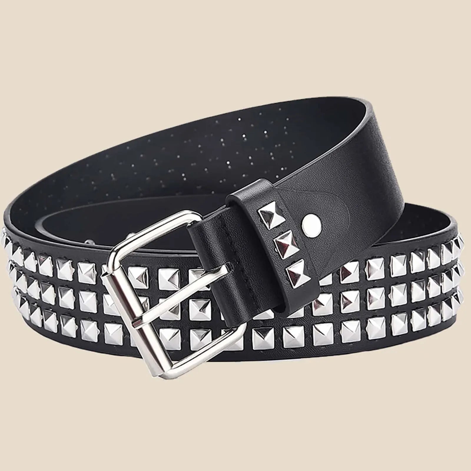 Unisex Punk Pyramid Rivet Belt Stylish Metal Hardware - Smarsty