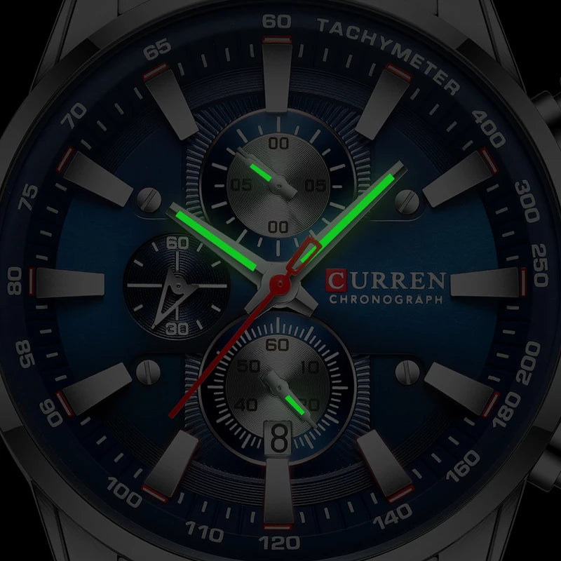 Luxury CURREN Quartz Men’s Watch Waterproof Sport Chronograph - Smarsty