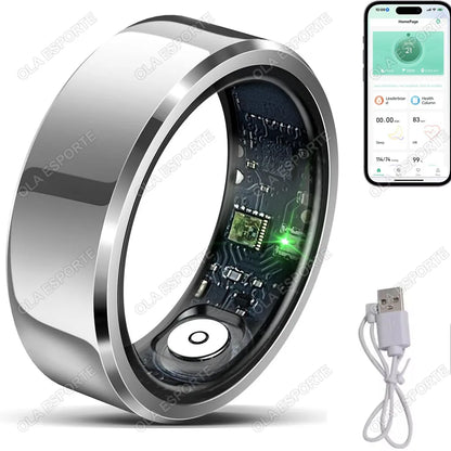 2025 Smart Ring Blood Pressure Heart Rate Sleep Monitoring Smartring IP68 & 5ATM Waterproof Multi-sport Mode Smartring Man Women - Smarsty