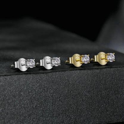 Moissanite Earrings 925 Sterling Silver D Color Studs - Smarsty