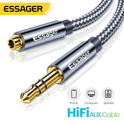 Essager 3.5mm Audio Extension Cable for Enhanced Connectivity - Smarsty