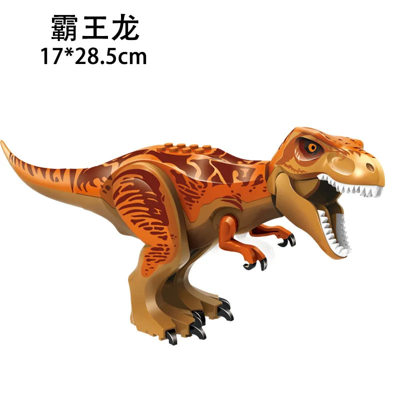 Jurassic World 3 Brutal Raptor Building Blocks Dinosaur Bricks Tyrannosaurus Indominus I-Rex Assemble Toy For Children by Smarsty