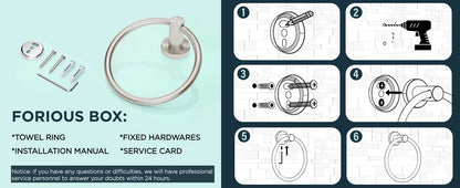 Modern Stainless Steel Towel Ring for Easy Storage - Smarsty