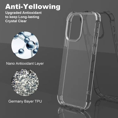 Smarsty Shockproof Transparent IPhone Case With Soft Silicone Bumper -