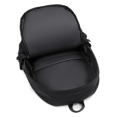 One 15 Inch Polyester Waterproof Solid Color Simple Men's Backpack Fashion Couple Student Computer Backpack - Smarsty