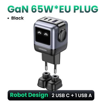65W GaN Charger With PD3.0 PPS Fast Charge Compact Travel - Smarsty