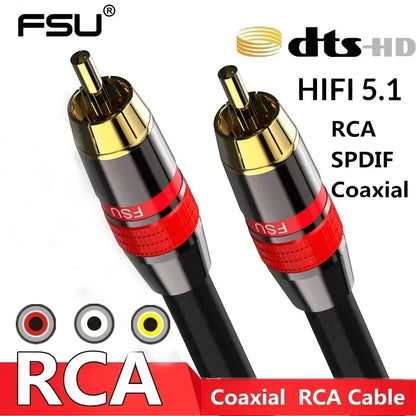 Coaxial Digital Audio RCA Cable for Superior Sound Quality - Smarsty