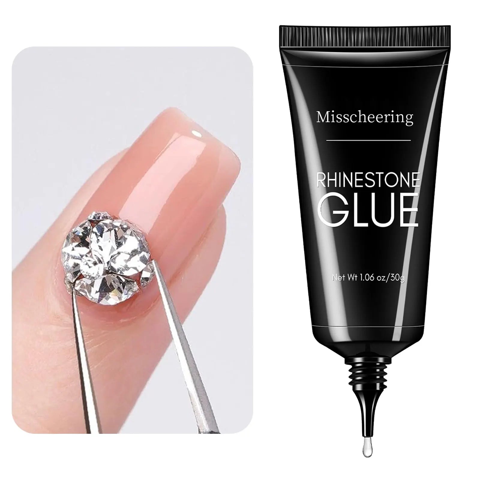 30g Nail Rhinestone Glue for Nails Super Strong Gel Nail Glue for Nail Charm 3D Nails Bling Gel Decoration Gem Nail Art Diamonds - Smarsty