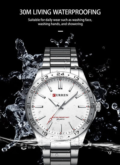 Curren Men's Ultra Thin Stainless Steel Quartz Watch - Smarsty