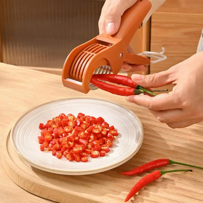 Manual Salad Chopper Stainless Steel Blades Safe Finger Guard For Fruit Vegetables Salad Kitchen Camping Portable Slicer Tool
