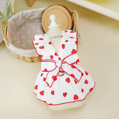 Cute Summer Dog Princess Dress with Bow Lace - Smarsty