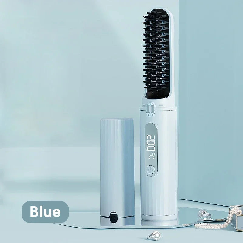 Portable Wireless Hair Straightener with Negative Ion Technology - Smarsty