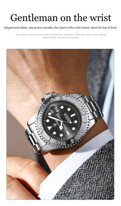 Luxury Waterproof Men's Quartz Watch with Luminous Features - Smarsty