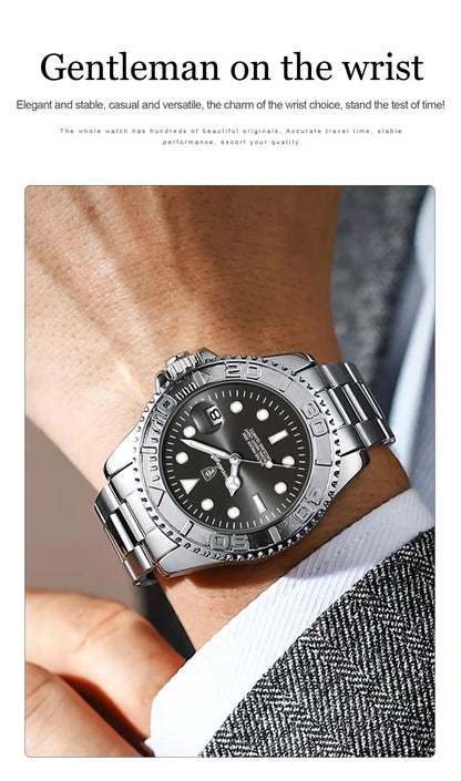 Luxury Waterproof Men's Quartz Watch with Luminous Features - Smarsty