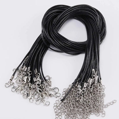 Adjustable Leather Cord Necklace Braided Rope DIY Jewelry Supplies - Smarsty