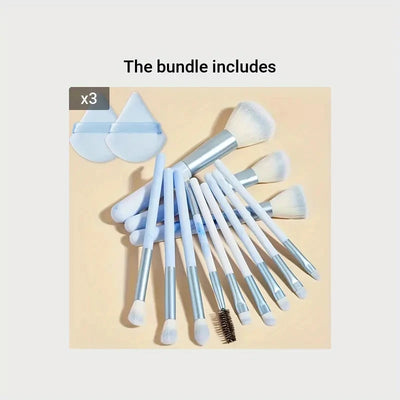 12PCS Ultra Soft Makeup Brush Set for Beginners - Smarsty