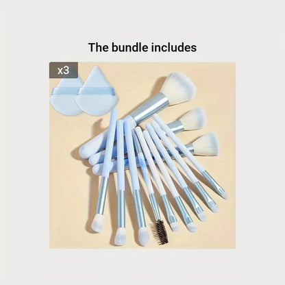 12PCS Ultra Soft Makeup Brush Set for Beginners - Smarsty
