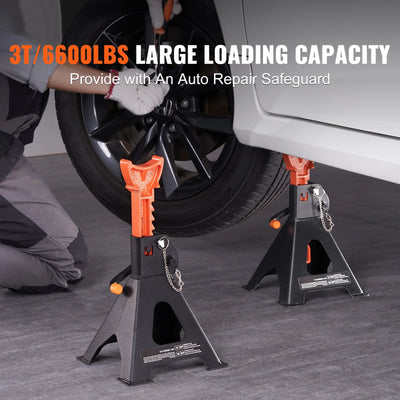 SucceBuy Jack Stands 3/6 Ton Capacity Car Jack Stands Double Locking Adjustable Height for lifting SUV Pickup Truck Car UTV ATV - Smarsty