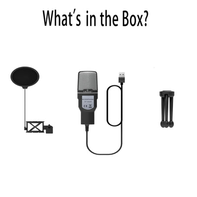 USB Condenser Microphone with RGB Lighting for Streaming - Smarsty