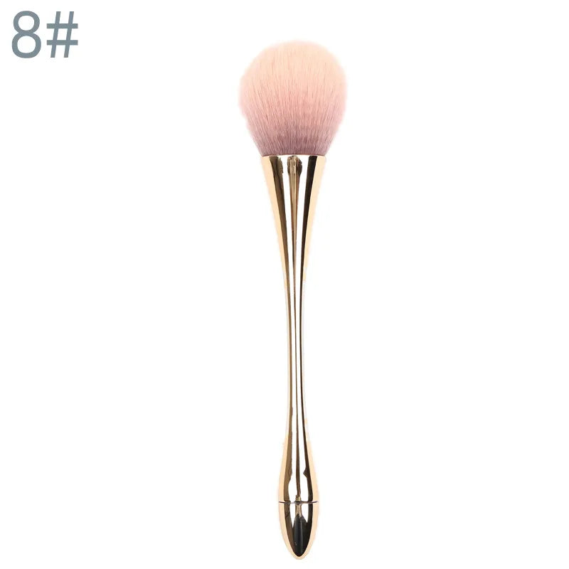 Big Size Soft Fluffy Glitter Powder Brush for Manicure - Smarsty