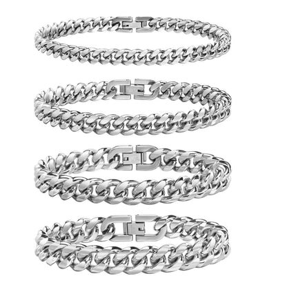 Vnox Stainless Steel Cuban Chain Bracelet for Men Women - Smarsty