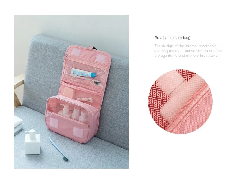 Waterproof Travel Makeup Bag Organizer For Women With Hook - Smarsty