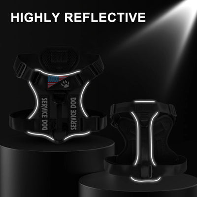 Reflective Service Dog Harness with Adjustable Soft Design - Smarsty