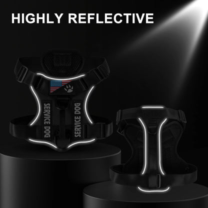 Reflective Service Dog Harness with Adjustable Soft Design - Smarsty