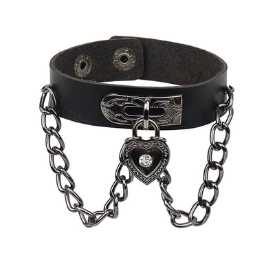 Adjustable Punk Rock Studded Leather Bracelet Set - Smarsty