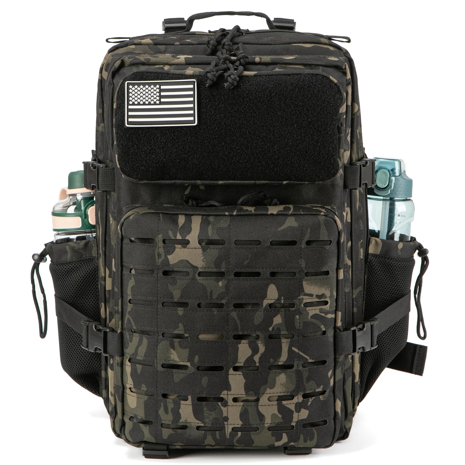 45L Tactical Backpack survival Bag Hunting MOLLE Backpack GYM For Men EDC Outdoor Hiking Rucksack Witch Bottle Holder - Smarsty