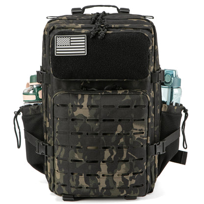 45L Tactical Backpack survival Bag Hunting MOLLE Backpack GYM For Men EDC Outdoor Hiking Rucksack Witch Bottle Holder - Smarsty