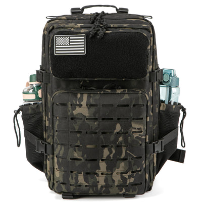 45L Tactical Backpack survival Bag Hunting MOLLE Backpack GYM For Men EDC Outdoor Hiking Rucksack Witch Bottle Holder - Smarsty