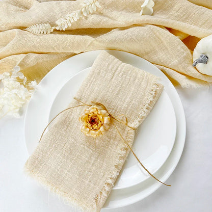 Reusable Cotton Wedding Napkins for Rustic Table Decor - Smarsty