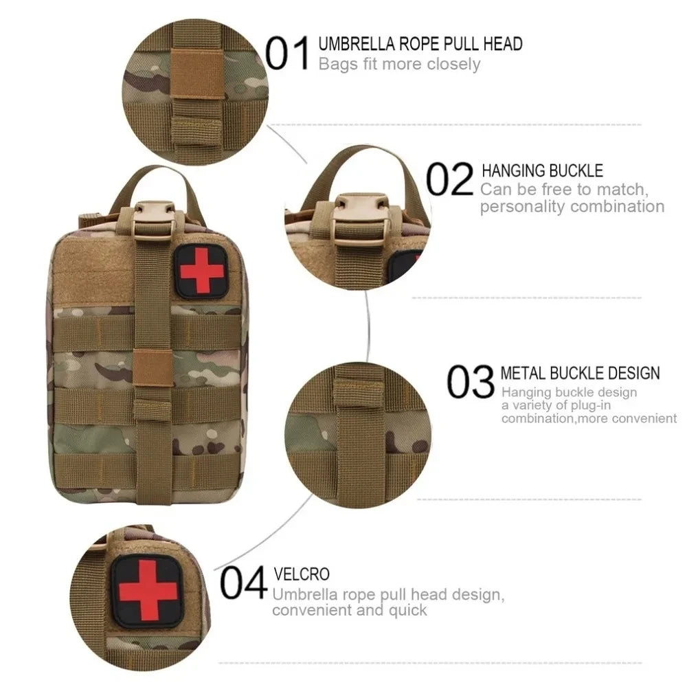 Tactical First Aid Kit Medical Kit Emergency Outdoor Camping Emergency Survival Tool Military Storage Bag Storage Bag by Smarsty
