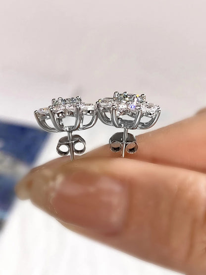0.5Ct Moissanite Stud Earrings Sterling Silver Sparkle - Smarsty