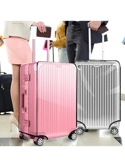Transparent Pvc Luggage Protective Cover Wheeled Luggage Protective Cover Wear-Resistant Outer Cover Transparent Protective - Smarsty