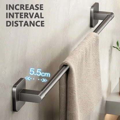 Non Perforated Suction Cup Towel Rack for Bathroom Storage - Smarsty