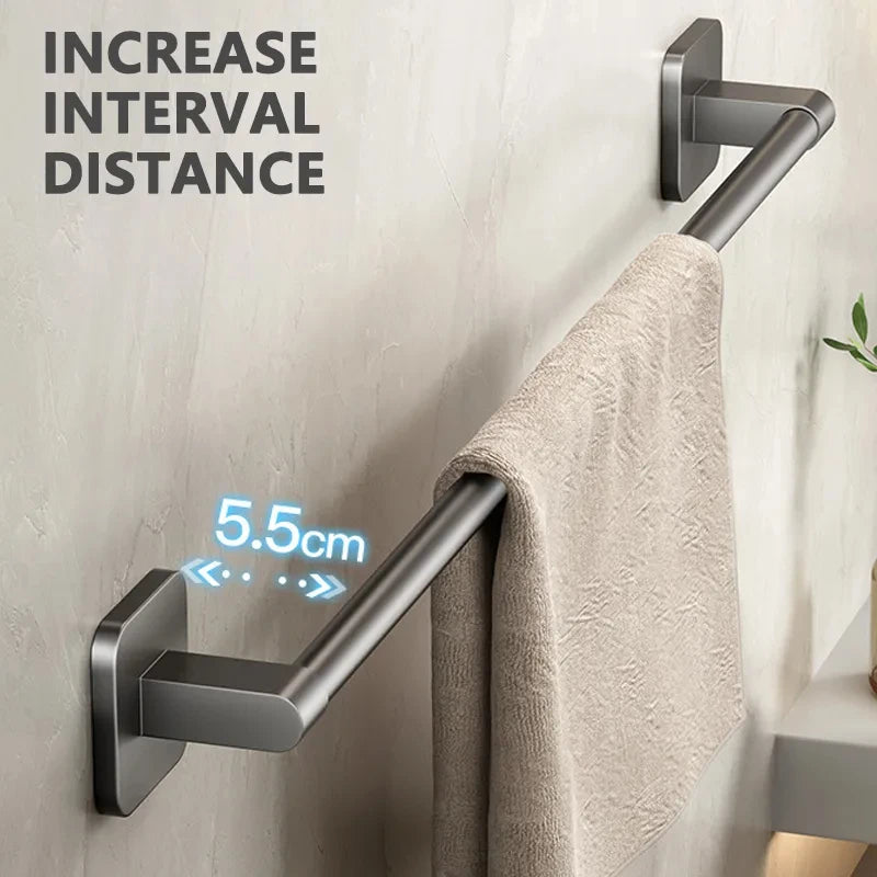 Non Perforated Suction Cup Towel Rack for Bathroom Storage - Smarsty
