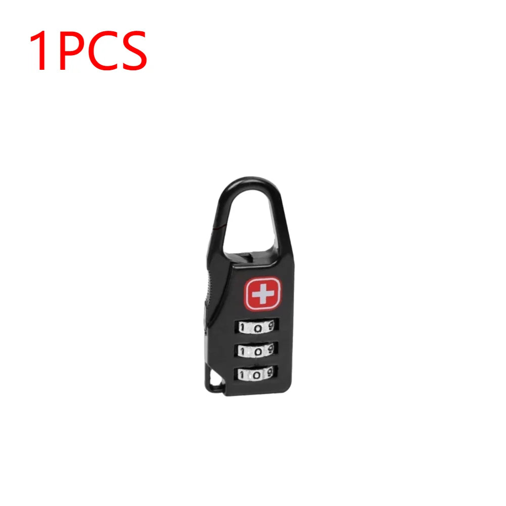 Outdoor Backpack Handbag Zipper Lock Anti Theft Portable Mini Combination Code Number Lock for Travel Backpack Accessories
