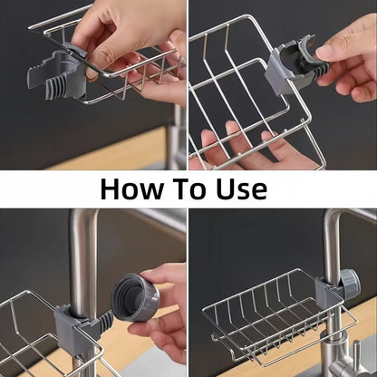 Faucet Hanging Type Drainage Rack For Kitchen Sink Bathroom Sink Holder Storage Rack Shelf Organizer Kitchen Accessories by Smarsty