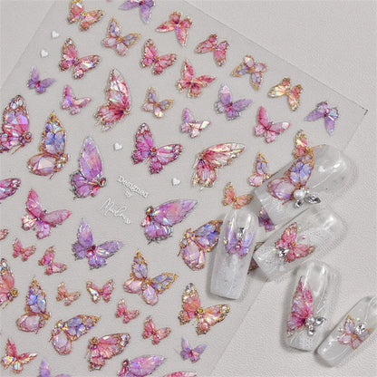 Kawaii Butterfly Nail Stickers for Stunning Manicure Decor - Smarsty