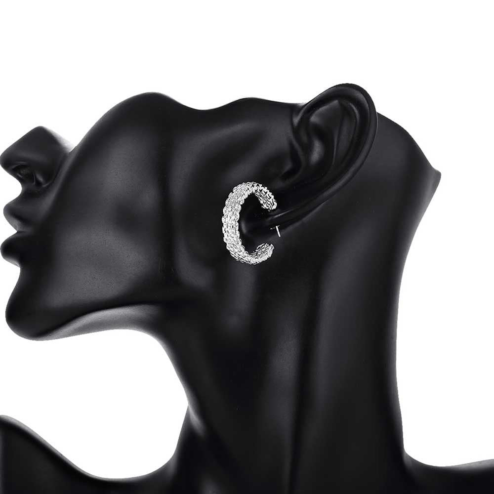 925 Sterling Silver Stud Earrings Lightweight All Match - Smarsty