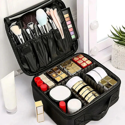 Waterproof Travel Makeup Bag for Women with Brush Storage - Smarsty