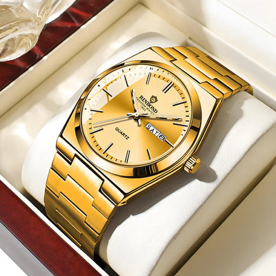 Luxury Stainless Steel Men's Watch with Double Calendar - Smarsty