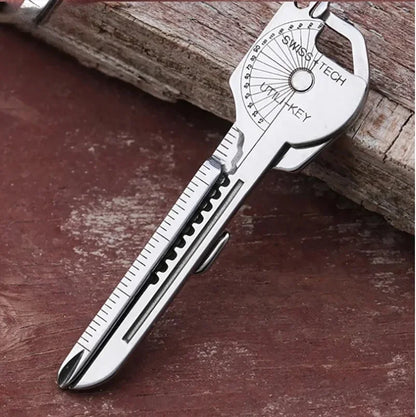 8-in-1 Multi-Tool Keychain for Camping & Survival | Folding Screwdriver, Bottle Opener | Compact Outdoor Utility Pliers with Key by Smarsty