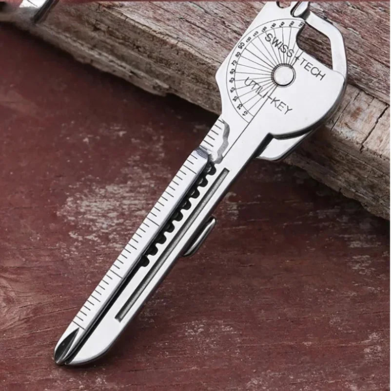 8-in-1 Multi-Tool Keychain for Camping & Survival | Folding Screwdriver, Bottle Opener | Compact Outdoor Utility Pliers with Key by Smarsty