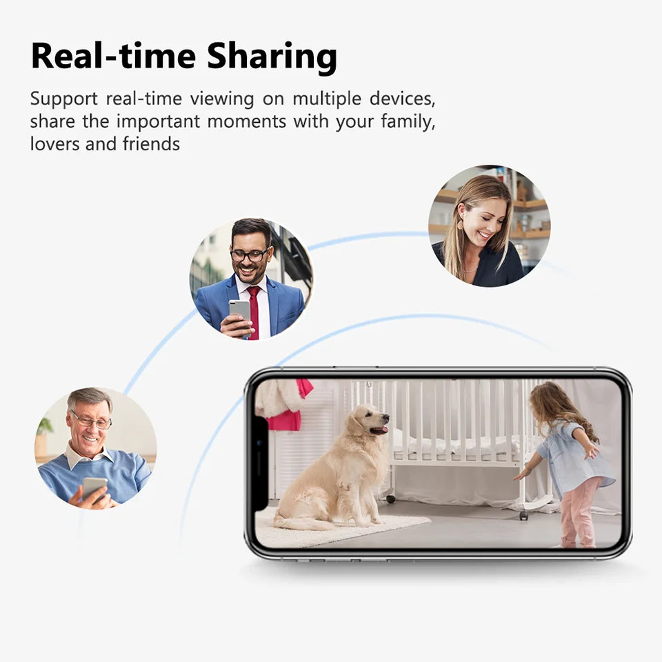 Vstarcam Indoor Security Camera for Home 360° Coverage Color Night Vision 2-Way Audio Motion Detection Customize Zone