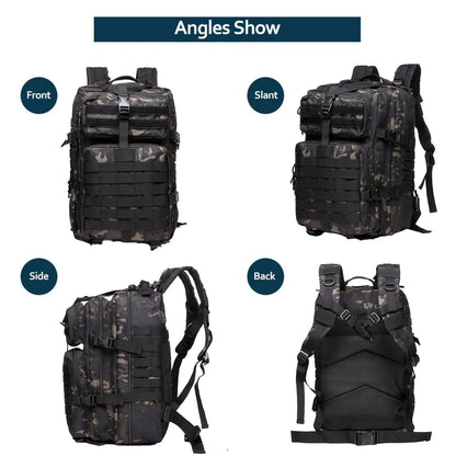 25L/50L Sturdy Nylon Waterproof Tactical Sports Trekking Fishing Hunting Camping Hiking Bag Backpack Outdoor Rucksacks - Smarsty