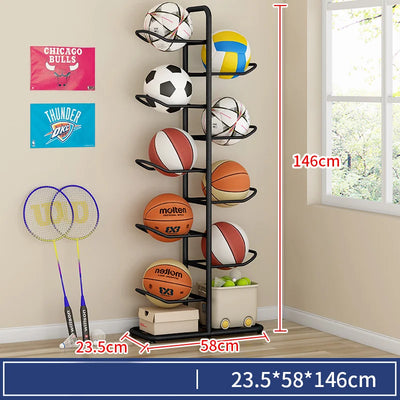 Indoor Children Basketball Storage Rack Put Ball Football Storage Basket Placed Rack Kindergarten Volleyball Stand Holder Space by Smarsty